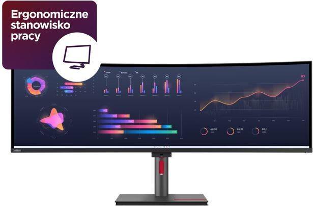 Actual product image Lenovo ThinkVision P49w-30 (5120 x 1440 pixels, 49")