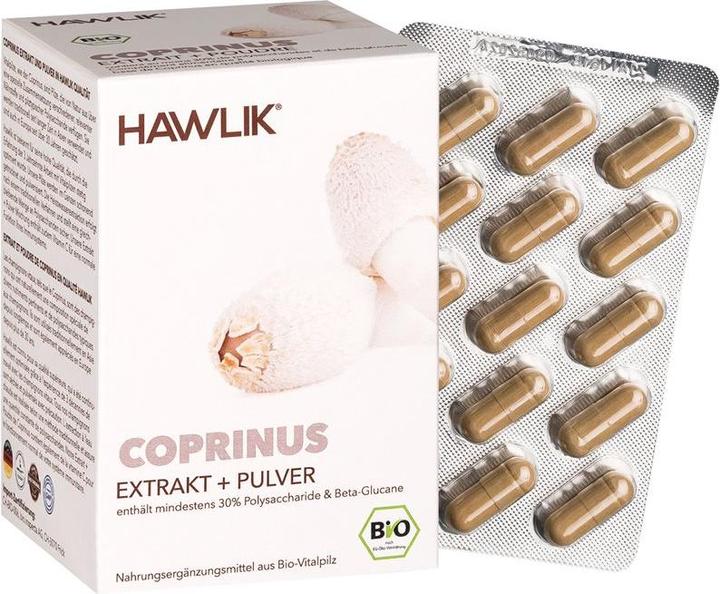 Actual product image Hawlik Coprinus extract and powder capsule (120 Piece, Capsules, 64 g)