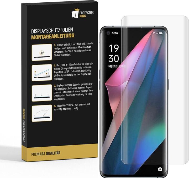 Produktbild Protectorking 2x Panzerfolie Anti-Shock HD Klar (1 Stück, Oppo Find X5 Pro)