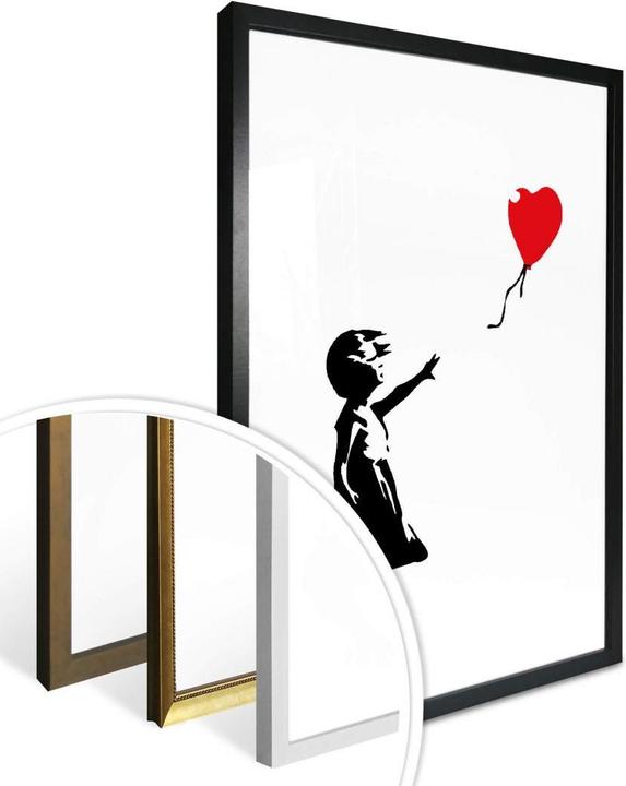 Produktbild Trenddeko Poster Banksy – Girl with the red ballon 24 x 30 cm, Papier (24 x 30 cm)