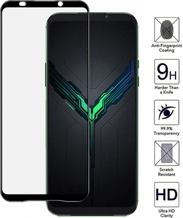 Actual product image Screenguard Xiaomi Black Shark 2 Pro Full Screen Protective Glass Film 2.5D 9H (1 Piece, Xiaomi Black Shark 2 Pro)