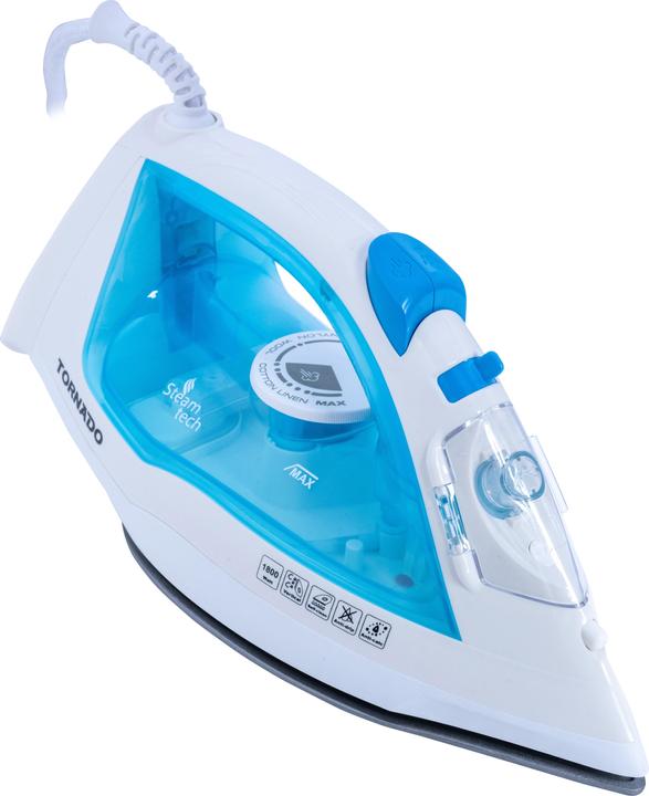 Actual product image Magni Tornado steam iron TST-1800B Blue/White (1800 W, 160 g/min)