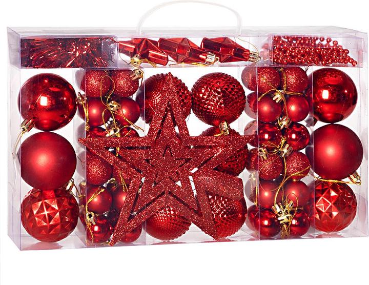 Deuba Weihnachtsbaumkugeln (66 -teilig)