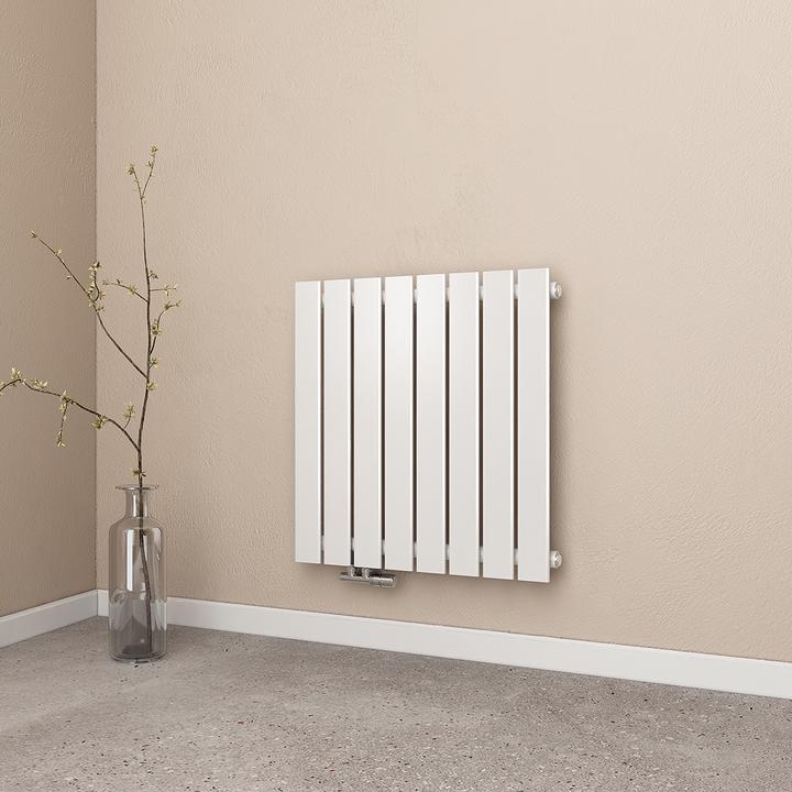 Produktbild Emke Heizkörper, Flachheizkörper mit Zentralanschluss, Weiss 63x61cm 450W Einlagig (450 W)