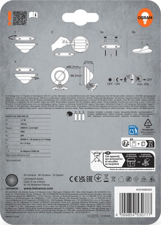 Image du produit Osram NIGHTLUX® Ceiling Argent