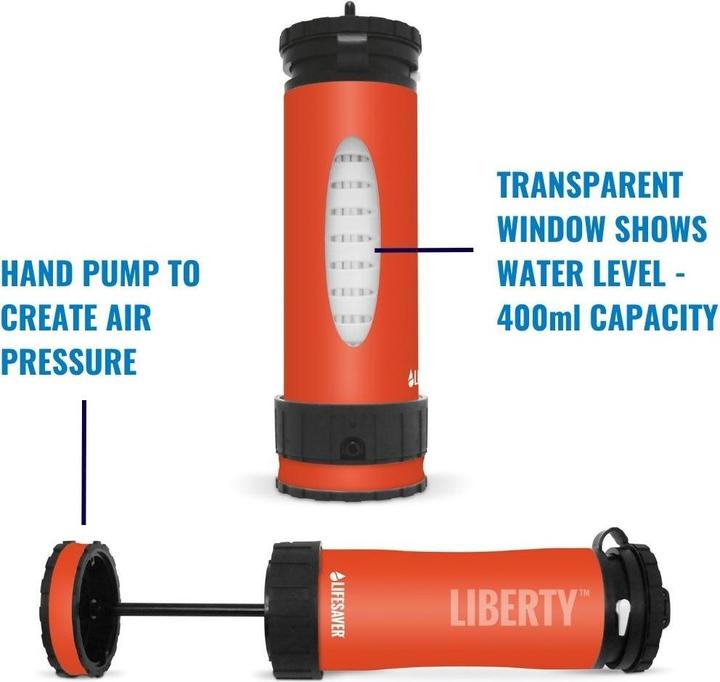 Actual product image LifeSaver Liberty water filter, orange (0.40 l)
