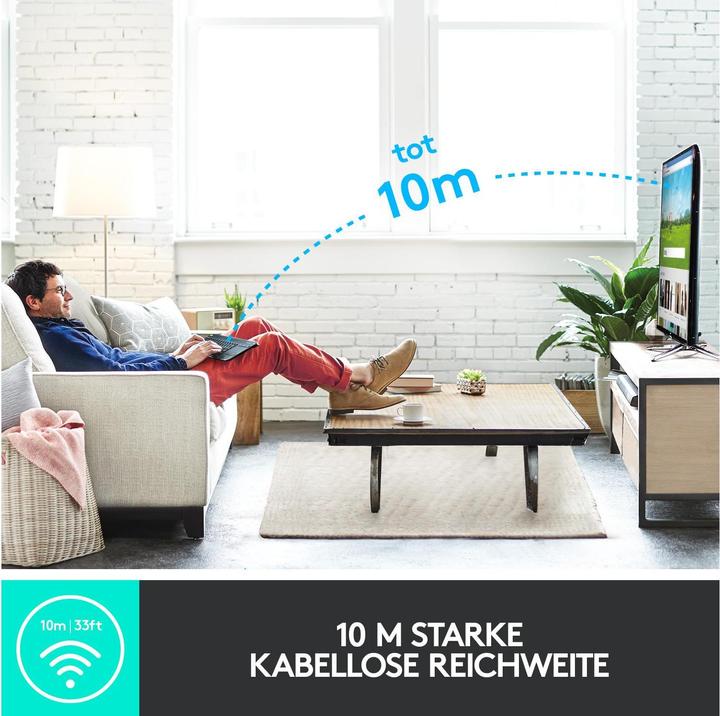 Actual product image Logitech K400 Plus (Eng. Int., Wireless)