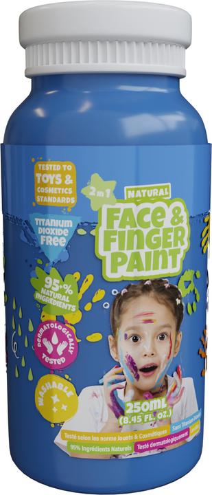 Boti Bottle of natural face and finger paint - blue, 250 ml (Blue, 250 ml)