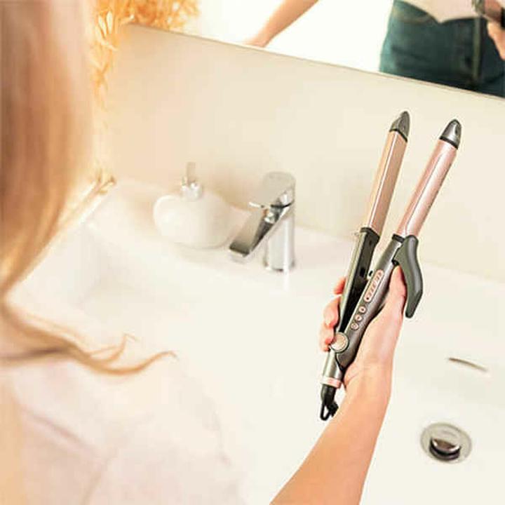 Productafbeelding Cecotec Keramische stijltang Bamba RitualCare 1000 2in1 Zwart/Roze (Straightener)