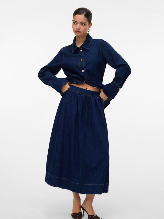 Actual product image Vero Moda VMMAIKEN Hohe Taille Midirock Jeansrock (XL)