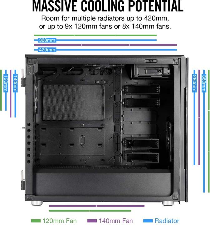 Actual product image Corsair Carbide 678C (ATX, mATX, Mini-ITX, E-ATX)