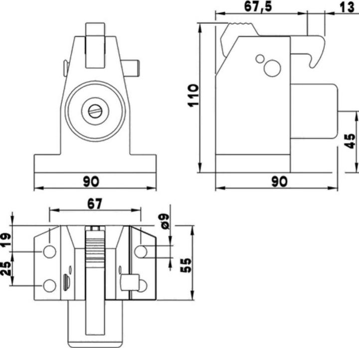 Actual product image Deni Door holder 3871 0000 83 (1 Piece, 110 x 90 x 90 mm)