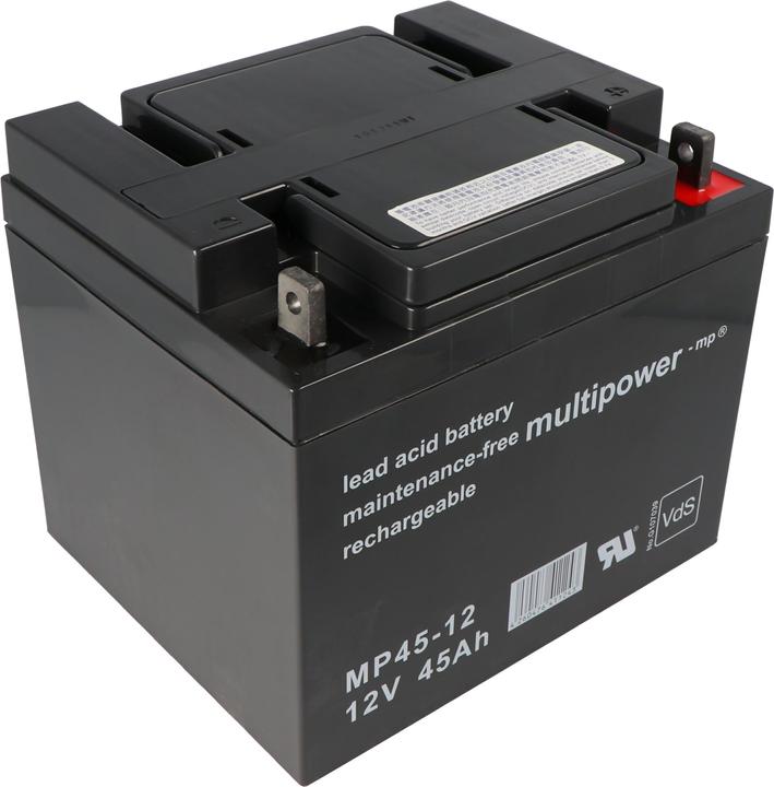 Multipower MP45-12 Akku mit M6 Schraubanschluss, 12 Volt 45 Ah (12 V, 45 Ah)
