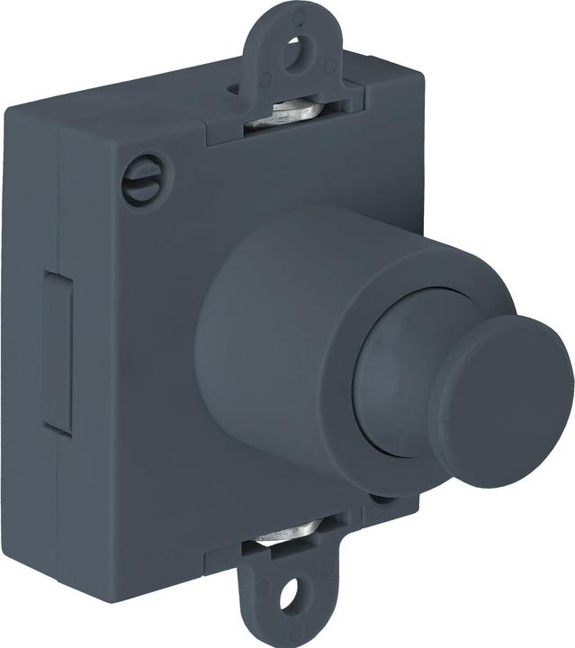 Junie Push-Lock Riegel-Drehstangenschloss beidseitig, Kunststoff anthrazitgrau