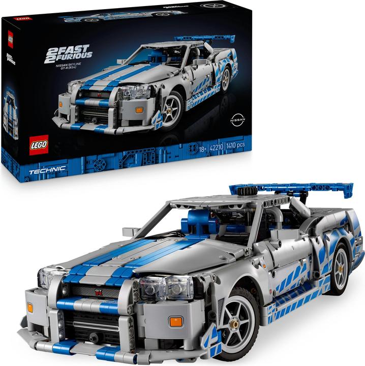 Produktbild LEGO 42210 2 Fast 2 Furious Nissan Skyline GT-R (R34) Flitzer (42210, LEGO Technic)