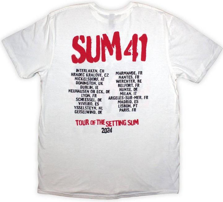 Actual product image Universal Textiles Unisex Adult Tour '24 Spray Paint Back Print T-Shirt (XXL)