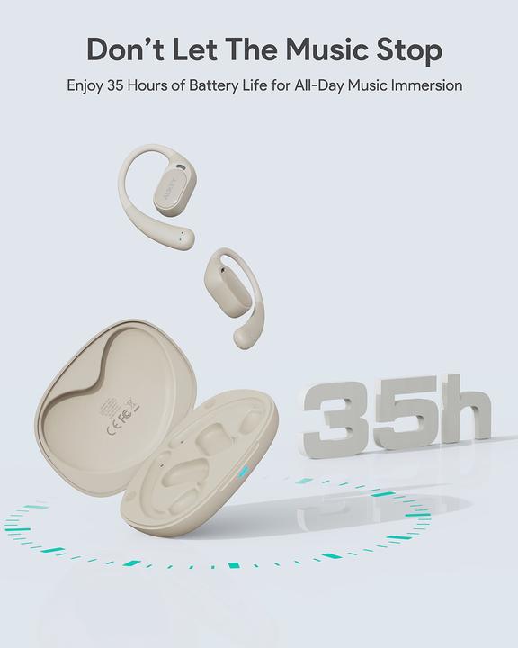 Actual product image Aukey SPORTS FIT OPEN-EAR - Earbuds (35 h, Wireless)