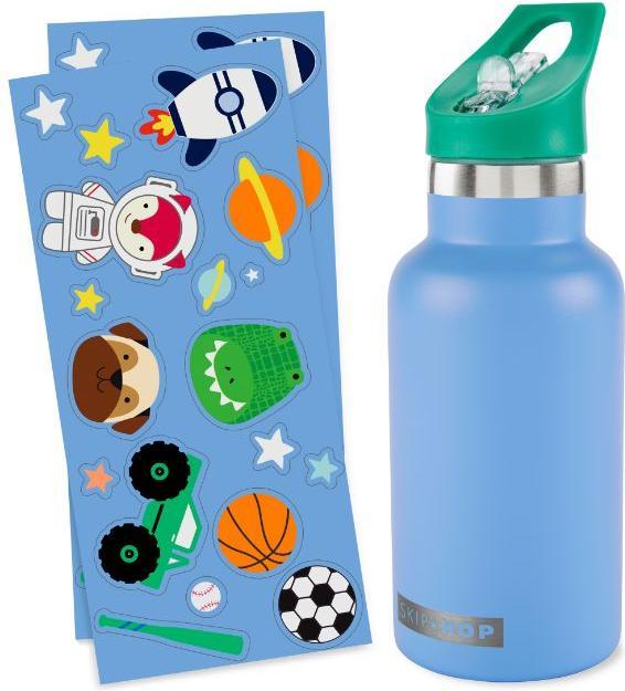 Actual product image Skiphop Sports bottle with sticker blue (350 ml)