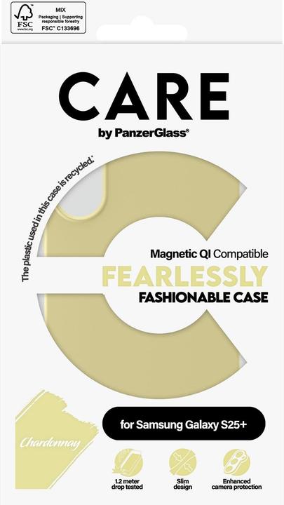 Produktbild PanzerGlass CARE by ® Fashionable Case Chardonnay m. Qi Compatible Samsung Galaxy S 2025 Plus, Cover (Samsung Galaxy S25+)