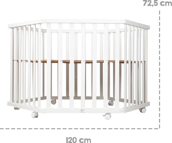 Produktbild Roba Laufgitter 6-eckig Graphite gesteppt (118.50 cm, 103.50 cm, MDF)