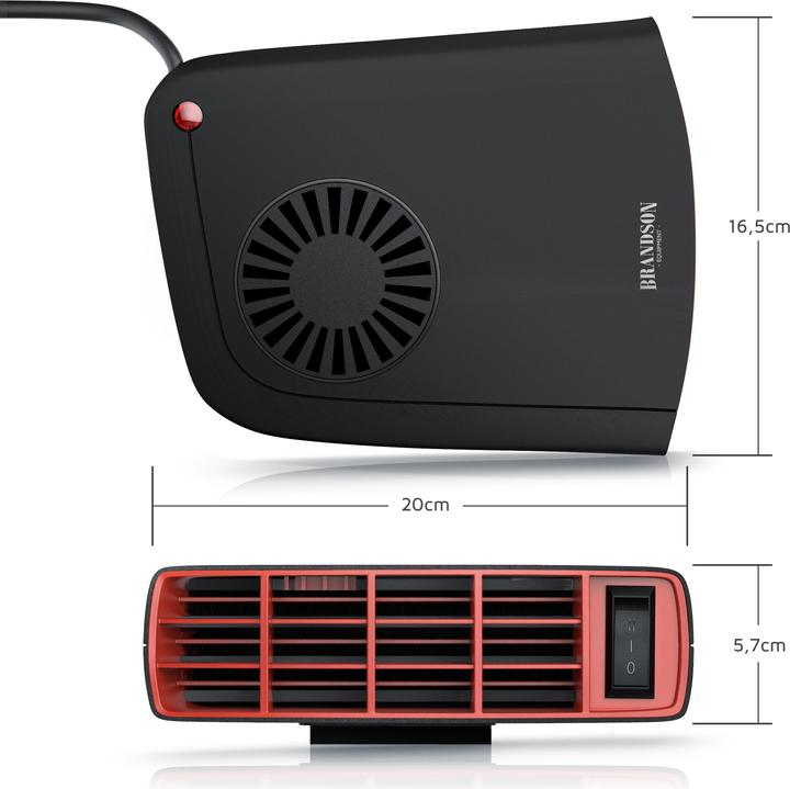 Immagine prodotto Brandson Riscaldatore abitacolo - riscaldatore auto mobile - sbrinatore comfort parcheggio ventilatore (1400 W)