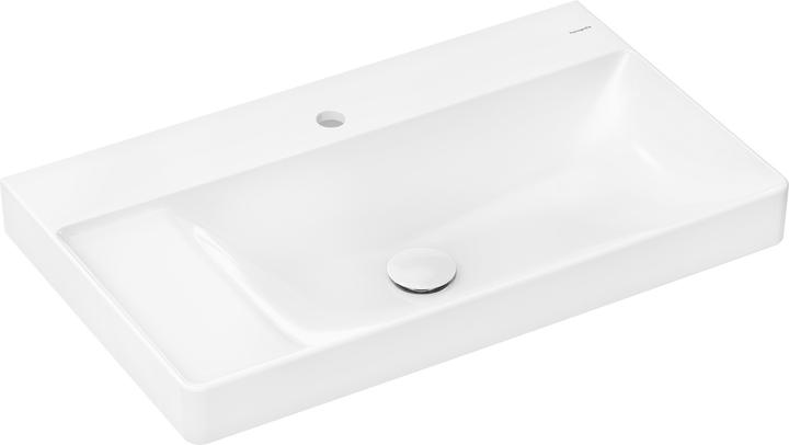 hansgrohe Xelu Q Waschtisch mit Ablage links, 800x480, wandhängend, ohne Überlauf, Weiss, 6103 (480 mm, 800 mm)