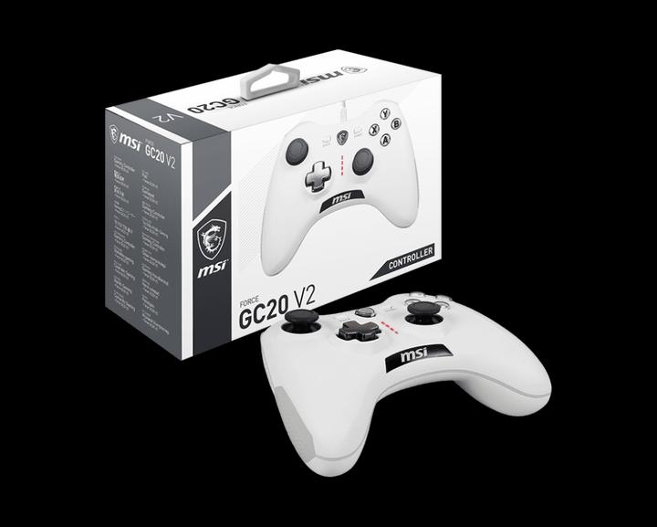 Produktbild MSI GAMEPAD Force GC20 V2 White S10-04G0020-EC4 (Android, PC)