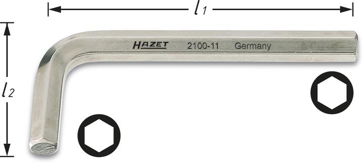 Actual product image HAZET Offset screwdriver 2100-12 ∙ Inside hexagon profile ∙ 12 mm