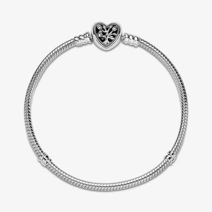 Immagine prodotto Pandora Bracciale con chiusura a cuore a catena di serpente (20 cm, Argento 925, Smalto)
