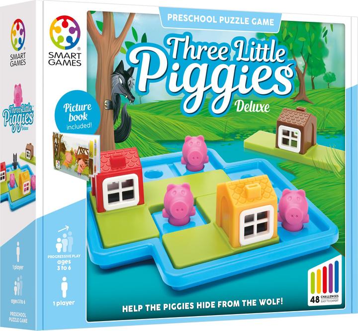 Image du produit Smart Games Jeu de puzzle Trois petits cochons - Deluxe (Italien, Anglais, Français, Multilingue, Allemand)