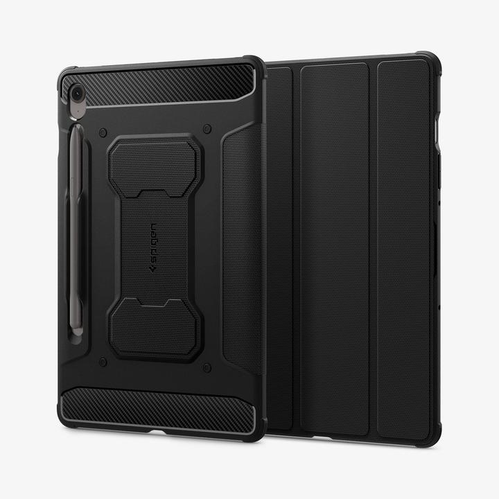 Actual product image Spigen Rugged Armor Pro Galaxy Tab S10 FE Case Matte Black (Samsung Galaxy Tab S10 FE)