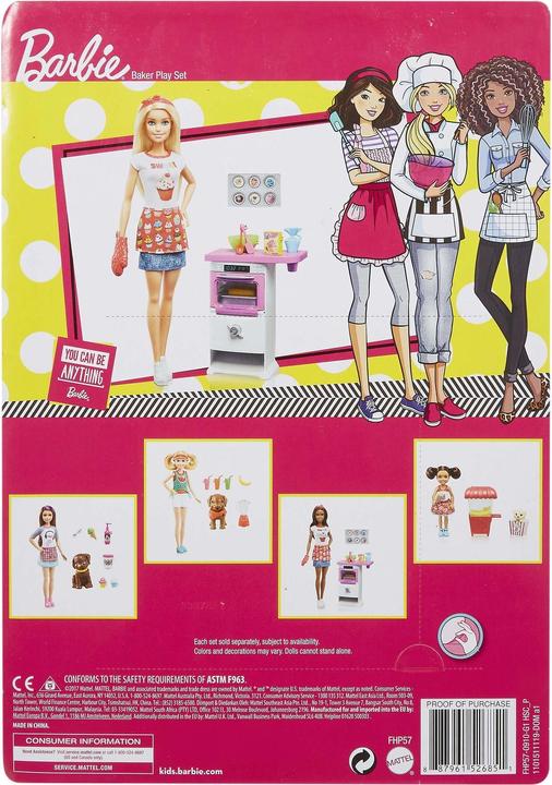 Actual product image Barbie Bakery Chef Doll and Playset