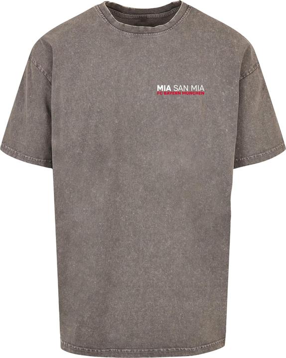 FC Bayern München Logo History Acid Washed Heavy Oversize Tee - 115115