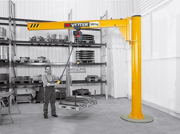 Produktbild Vetter Säulen Schwenkkran AS Tragfähigkeit 125 kg 3000 mm ohne Elektrokettenzug