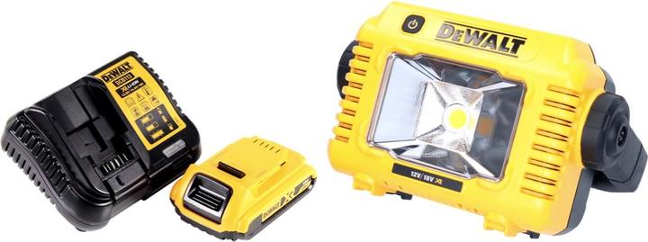 Actual product image DeWalt DCL 077 D1 Rechargeable LED worklight 12 V 18 V 2000 lm IP54 + 1x rechargeable battery 2.0 Ah + (2000 lm)