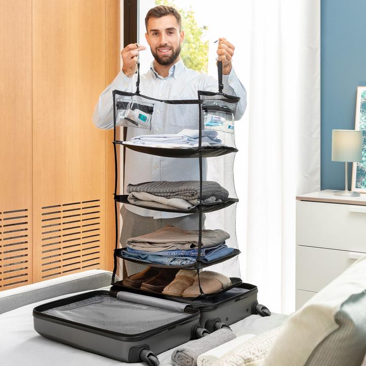 Actual product image InnovaGoods Foldable shelf for suitcases (Packing system)