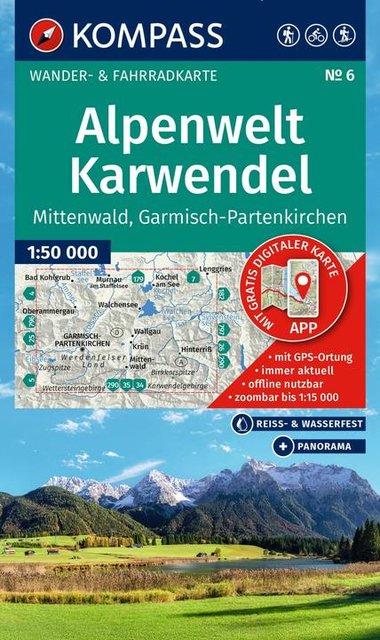 Produktbild Wanderkarte 6 Alpenwelt Karwendel Mittenwald, Garmisch-Partenkirchen 1:50.000