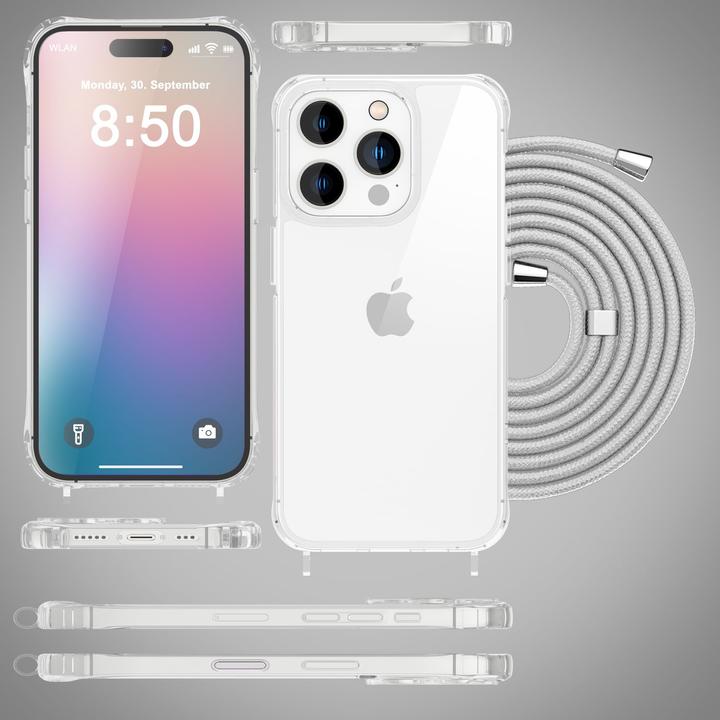 Actual product image Nalia Clear cover with chain to hang around
