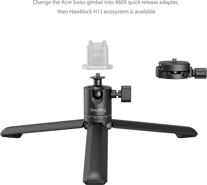 Image du produit SmallRig Tripode avec plateau Arca-Swiss à dégagement rapide et rotule panoramique 4630 (Métal)