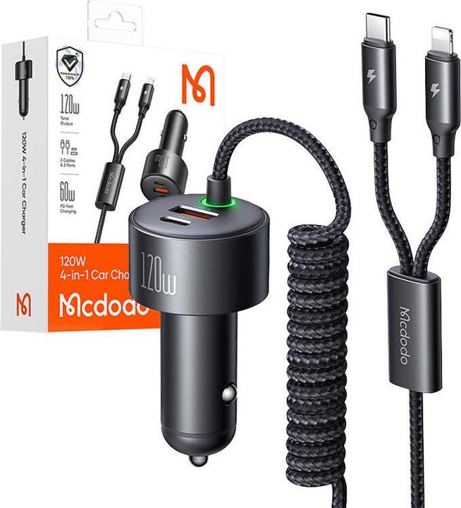 Actual product image Mcdodo Car charger USB-C + USB-A