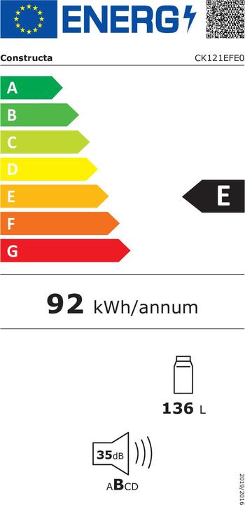 Energy Label Constructa CK121EFE0