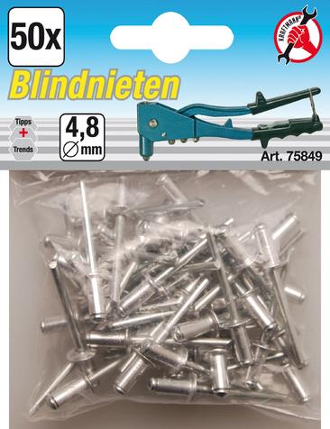 Actual product image BGS Blind Rivets Assortment Ø 4.8 mm 50 pcs.