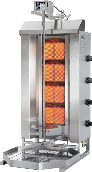 Produktbild Potis Dönergrill Gyrosgrill Vertikalgrill Gyros-Drehspiess 11.200 W Erdgas