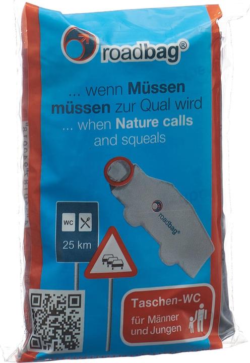 Roadbag Taschen-WC für Männer für Einmalgebrauch 46 g leicht (Hygieneprodukt)