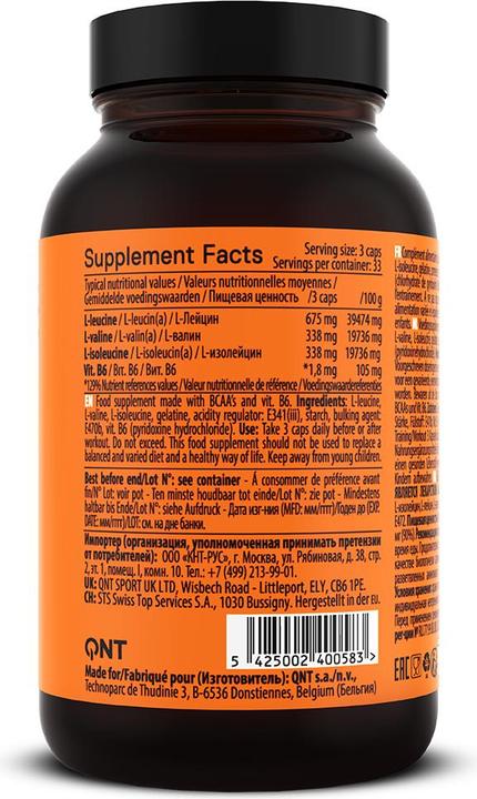 Immagine prodotto QNT Bcaa (100 Pezzo/i, Pillole, 57 g)