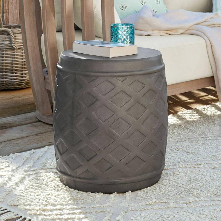 Produktbild Loberon Hocker Plévin grau