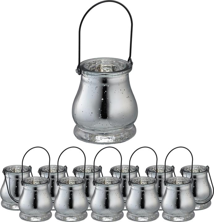 Actual product image Relaxdays 12x lantern (12 x, 8.5 x 8.5 x 10 cm)