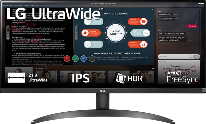 Productafbeelding LG 29WP500-B (2560 x 1080 pixels, 29")