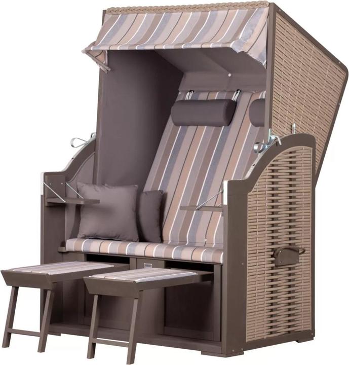 Produktbild dekoVries Strandkorb Compact nature grey