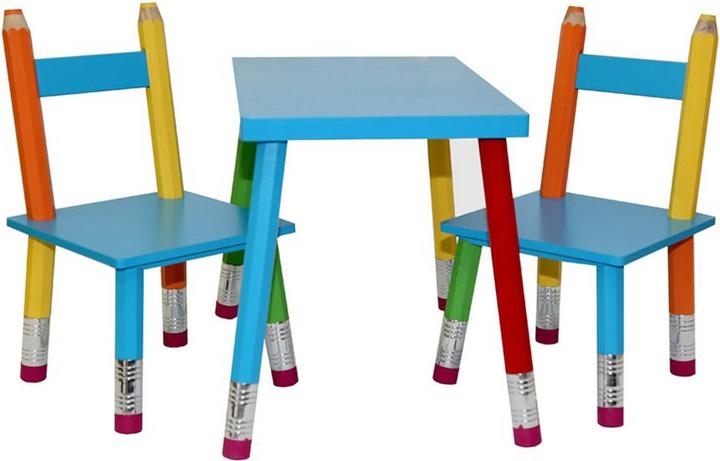 Produktbild HTI-Living Sitzgruppe aus Holz für Kinder Buntstift (Kindersitzgruppe)